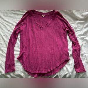 Aeropostale Pink V Neck Sweater. Size Large.